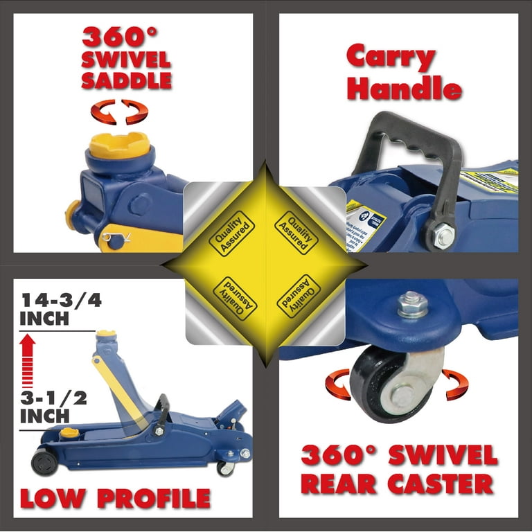 STRONGHOLD 2.5 Ton(5000LBS) Hydraulic Low Profile Trolley Jack