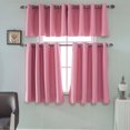 thumbnail image 4 of ziyahi Solid Colored Short Valance Curtains Kitchen Window Door Panels Rod Pocket Treatment Pink L, 4 of 9