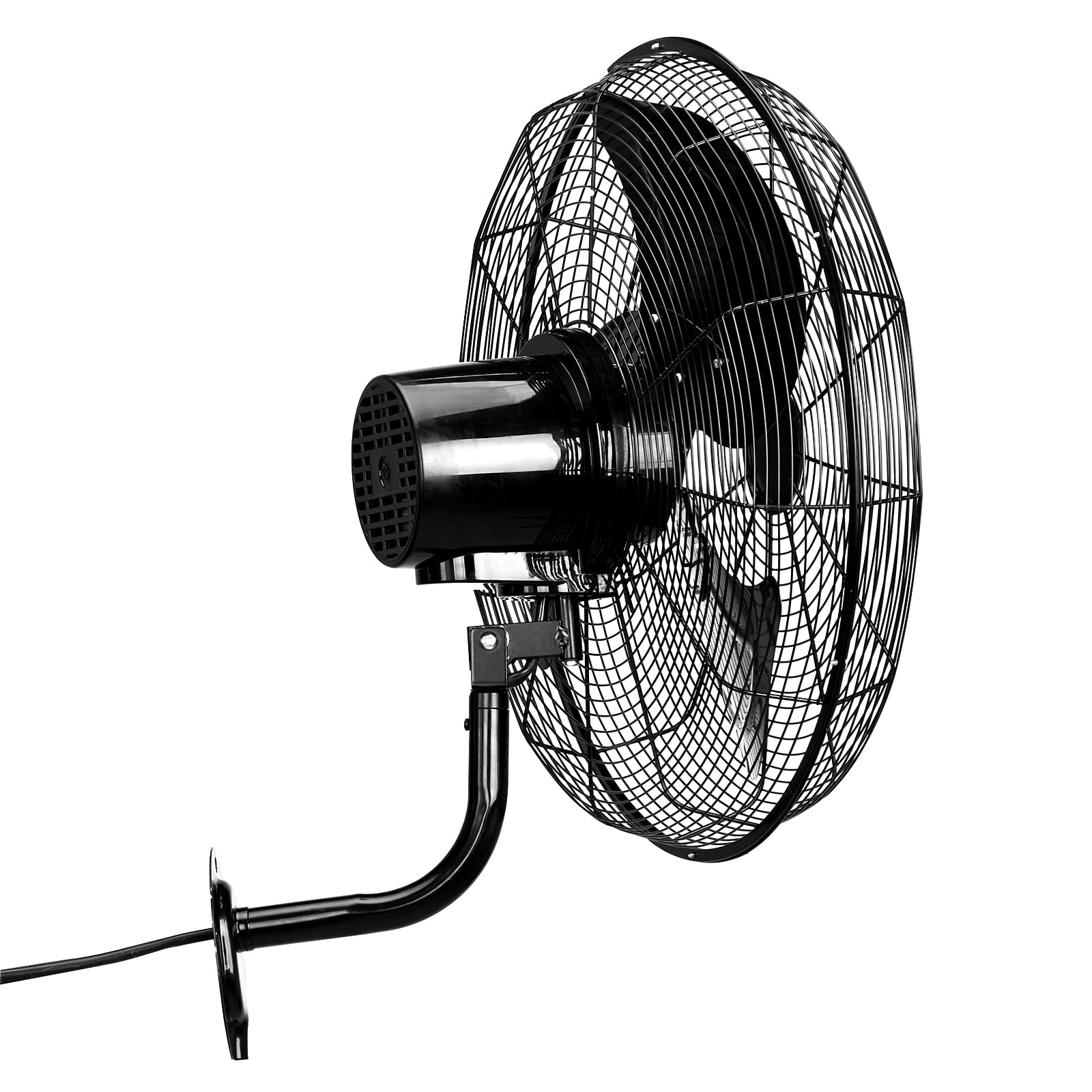 18in High Velocity Wall Mount Fan Oscillating, Industrial Fan with 3 Speed Ventilation,4592CFM Indoor Wall Fan,70 Degree Horizontal Oscillation,Heavy Duty Metal Fan for Commercial,Garage,Work