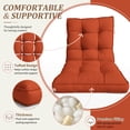 thumbnail image 5 of Kimunuk Outdoor Chair Cushions Set of 2, 39 x 20 x 4 in Non Slip Porch Swing Cushion Seat Back Cushions with Ties for Indoor Patio Rocking Chair, Orange, 5 of 7