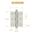 thumbnail image 4 of CH2520U14 2-1/2" x 2" Hinge; with Ball Tips; Bright Nickel Finish, 4 of 5