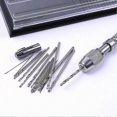 thumbnail image 2 of Semi-Automatic Mini Hand Drill Chuck Micro Twist Hobby Craft Jewelers Hand Tool with 20pcs 0.3-1.6mm Twist Drill Bits Set, 2 of 5