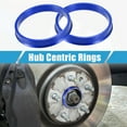 thumbnail image 2 of 4 Pcs Car Hub Centric Rings OD 72.6mm to ID 67.1mm Hub Centric Rings Wheel Bore Center Spacer Blue, 2 of 7