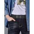 thumbnail image 6 of Catelles Black Webbing Canvas&nbsp; Belt with Automatic Alloy Buckle - Durable Stretch Belt for Outdoor, Work Casual Wear, 120cm, 6 of 8