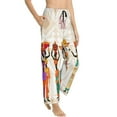 thumbnail image 2 of Kll Womens Black African Woman Print Pajama Pants Soft Pajama Bottoms For Women Cozy Lounge Pants, 2 of 9