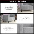 thumbnail image 5 of CosmoLiving Blair Upholstered Accent Chair and a Half, Light Gray Velvet, 5 of 15