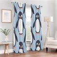 thumbnail image 6 of Full Penguins Blackout Curtain Panels Drapes Privacy Assured with Light Filtering Curtains for Living room Bedroom Bathroom Window, 6 of 6
