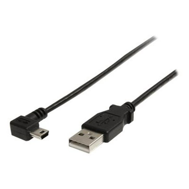 StarTech.com mini-USB USB (m) Angle 6 ft Câble USB vers Mini USB de 1,8 M à Droit - USB 2.0 A à Angle Droit Mini B - Noir - Câble Mini USB (USB2HABM6RA) - Câble USB - à Type B (M) - Connecteur USB 2.0 - - 90, Connecteur Coudé - Noir - pour P/N: SV565HDIP