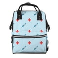 thumbnail image 1 of Disketp Syringe And Red Cross Mochila de Pañales de Gran Capacidad con Múltiples Bolsillos, Mochila de Viaje Multifuncional para Bebé, Unisex, Moderna y Resistente, 1 of 6
