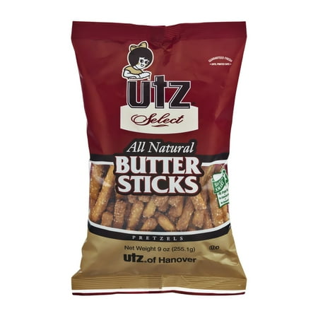 Utz Select All Natural Butter Sticks Pretzels, 9.0 OZ