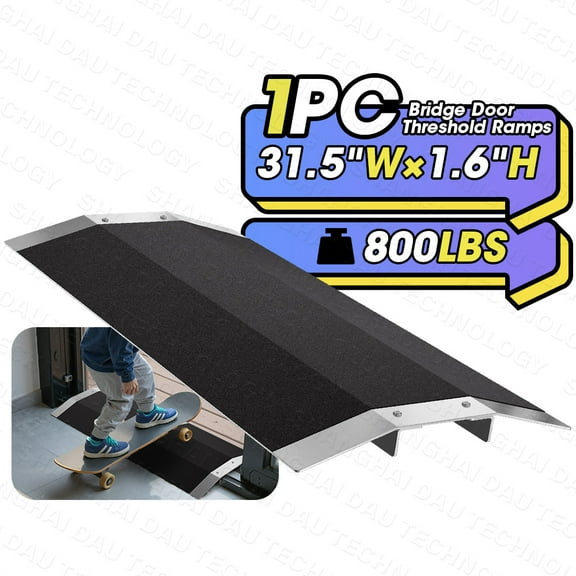VNN Wheelchair Ramp Bridge Door Threshold Ramps Black Transition Threshold ramp