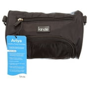 Kiinde Ariya Wet/Dry Bag for Storing Breast Pump Parts with Staging Mat, Keeps Pump Parts Clean, Black with Grey Waterproof Interior, Collapses Flat When Empty, Machine Washable (1-pack)