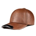 thumbnail image 1 of Spring Genuine Leather Baseball Cap In Men Brand New Warm Real Cow Leather Caps Hats ,Premium Material, 1 of 6