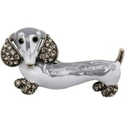 Szxc Jewelry Crystal Sparkly Dachshund Dog Puppy Animal Collection Accessories Brooch Pin Gift Women