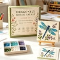 thumbnail image 2 of Cottage Garden Mosaic DIY Kit, DIY Flowers Glass Mosaic Craft Kit for Adults & Beginners, Handmade Glass Mosaic Craft Kit, Garden Art, Handmade Home Decor, Handcraft Gift for Women（Dragonfly）, 2 of 5