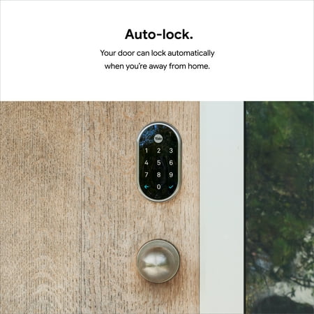 Nest x Yale - Smart Lock Wi-Fi Replacement Deadbolt with App/Keypad/Voice assistant Access - Black Suede