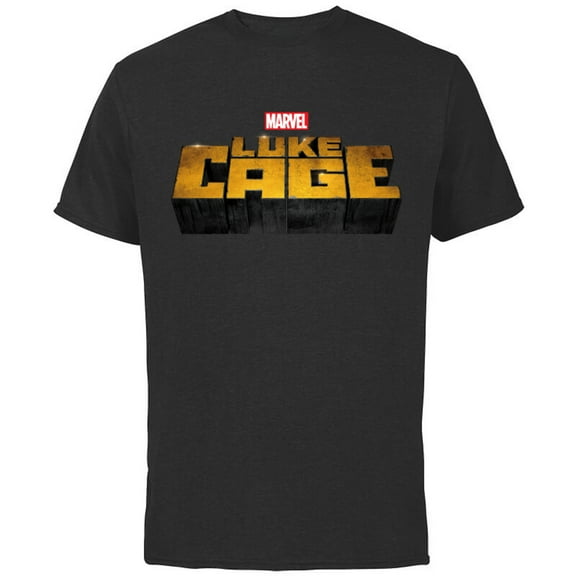 Marvel Luke Cage Series Logo - Short Sleeve Cotton T-Shirt for Adults - Customized-Black