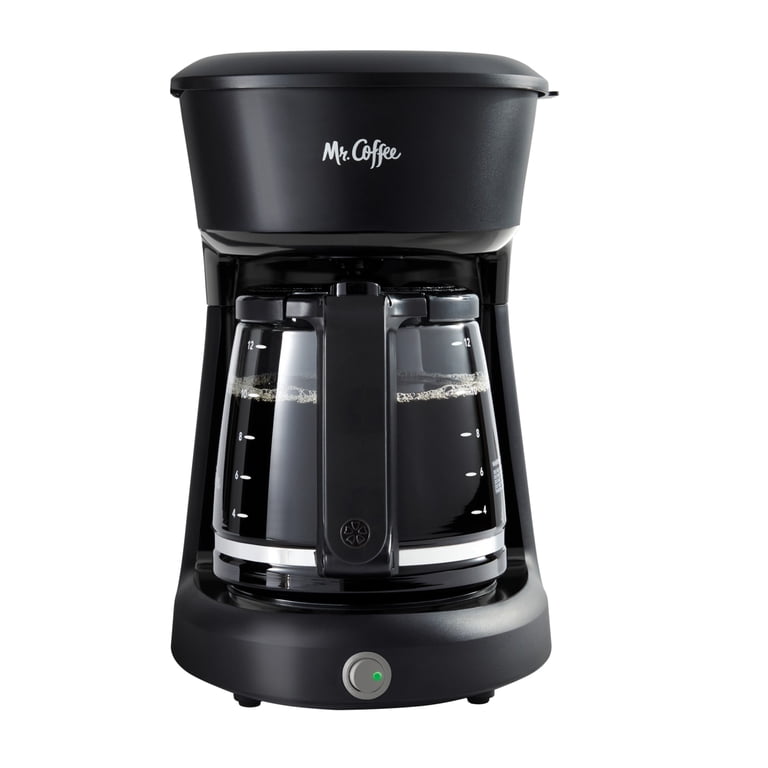 Mr. Coffee 12-Cup Coffee Maker, Black with Easy Switch, Grab-a-Cup
