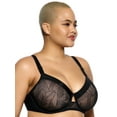 thumbnail image 2 of Paramour by Felina | Delightful Seamless Breathable Lace Contour Bra (Black, 42D), 2 of 6
