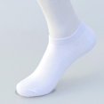 thumbnail image 6 of Unisex No Show Boat Socks, Breathable Moisture Wicking Low Cut Invisible Ankle Socks, 5 Pairs Multi-Pack, White, One Size, 6 of 7