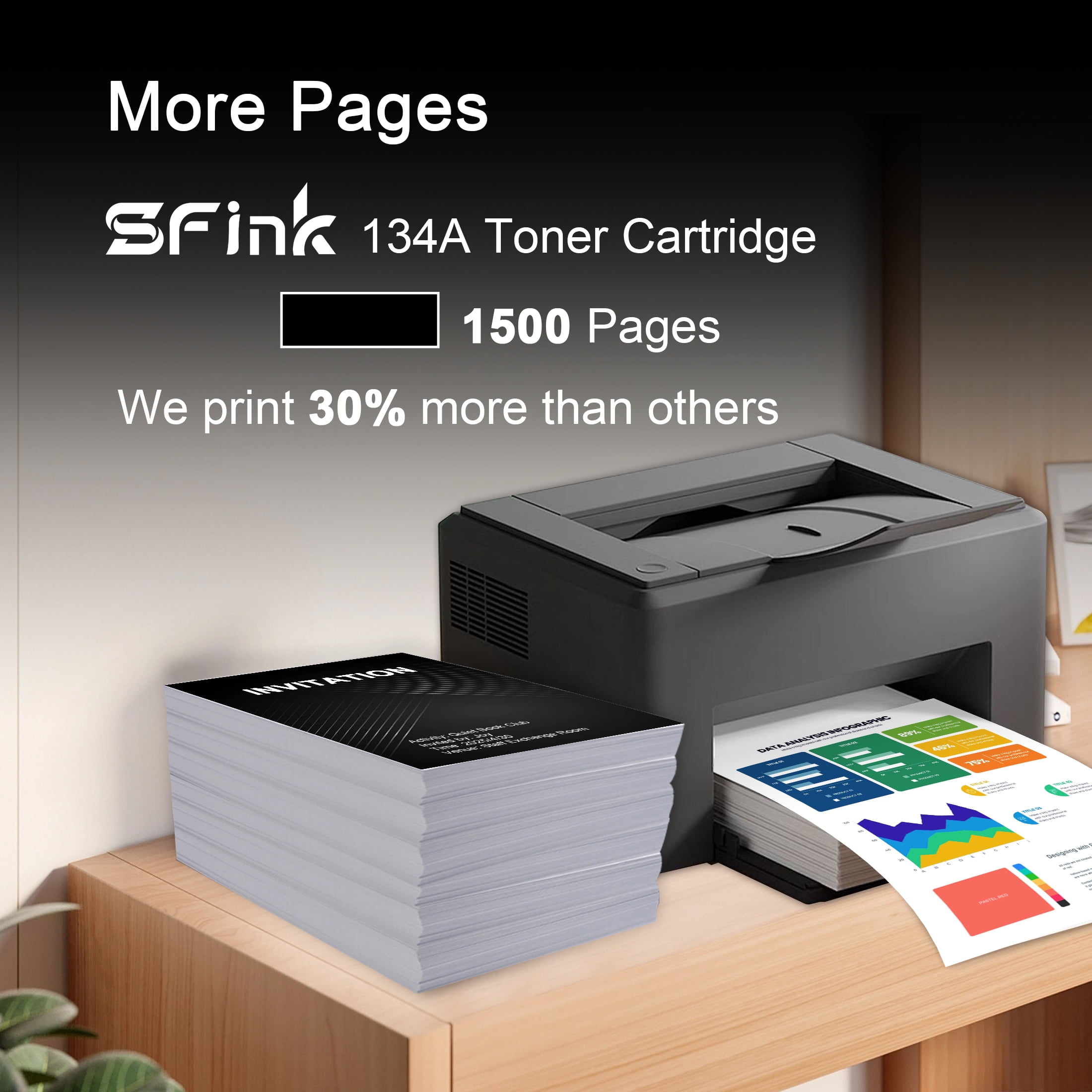 134A Toner Cartridge 2 Pack Black Compatible for HP134 A W1340A 134X W1340X Toner Cartridges for Laserjet 209dw MFP M234dw M234sdw Printer Ink