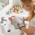 thumbnail image 6 of Yhmxh Easter Hand Towels Easter Bunny Decorative Towels for Bathroom 14" x 29" Cotton Bunny Carrot Bathroom Towel Decorative Dish Towels Embroidered Rabbit Soft for Bathroom Beach Kitchen Gift, 6 of 7