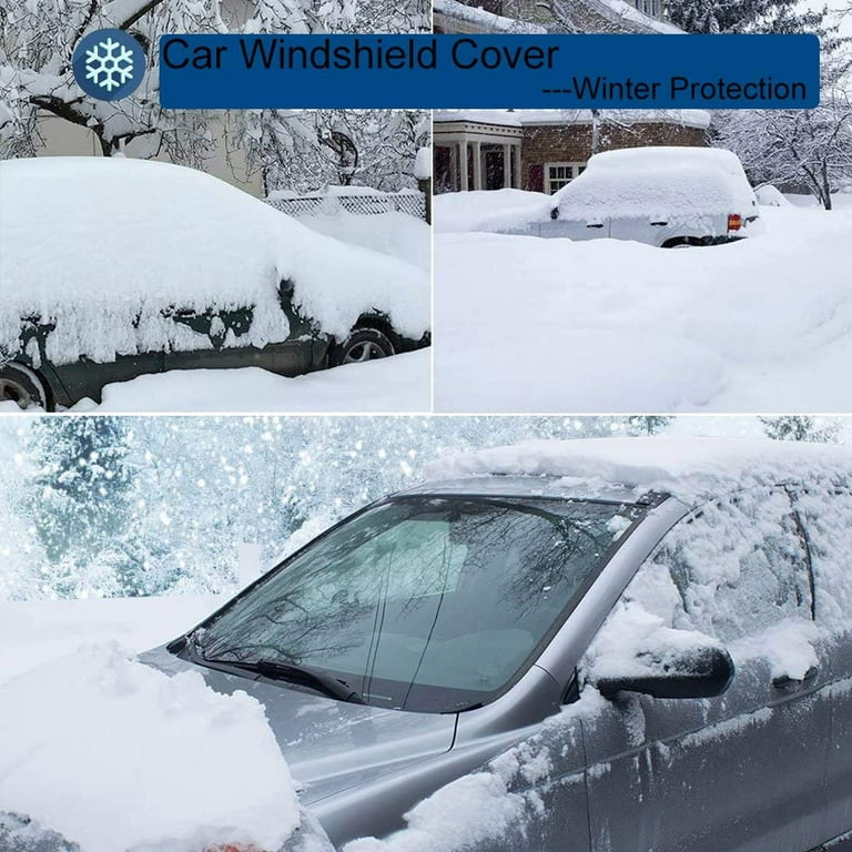 Hometimes Car Windshield Cover, Heavy Duty Ultra Thick Protective Windscreen  Cover - Snow Ice Frost Sun UV Dust Water Resistent - Pefect Fit for Cars  SUVs All Years Summer/Winter 