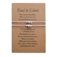 thumbnail image 1 of Rinsvye 2Pcs Bracelet Back To Charms Bracelets for Women Gift Bracelet Plus Card Back To Gifts Daughter Bracelet Set for 2 First Day of Bracelet Mommy and Me Bracelets for, 1 of 9
