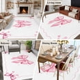 thumbnail image 5 of Valentine's Day Area Rugs 5'x7', Small Throw Rugs for Laundry Room Playroom, Pink Bowknot Ribbon Modern Minimalist Art Indoor Outdoor Rug Non-Slip Low Pile Carpet Runner Reversible Floor Mats, 5 of 8