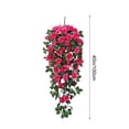 thumbnail image 3 of Artificial Rose Vines for Wall Decoration - 100cm Plastic Faux Hanging Plants for Indoor & Outdoor Use - Perfect for Weddings, Balconies, Porches, and Gardens - Available in Red, Pink,Hot pink, 3 of 5