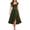 Green, variant on Women's vintage medieval renaissance dress with a round collar, puff sleeves, fitted waist and irregular ruffled hem. Suitable for party, dance, cosplay and formal wear.