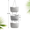thumbnail image 3 of TeoKJ Over The Door Hanging Baskets 3 Tier Hanging Wall Basket Decorative Organizer for Living Room Bathroom - Gray, 3 of 5
