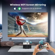 FANGOR WiFi Bluetooth Projector, Portable Movie projector Native 1080P for Home &Outdoor, Full HD Video Projector Compatible with Phone/Laptop/PC/ TV Stick/USB/SD card (Tripod included)