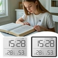thumbnail image 5 of Magnetic Kitchen Clock Simple Digital Wall Clock, Multi-functional Temperature and Humidity Sticky Electronic Watch, 5 of 5