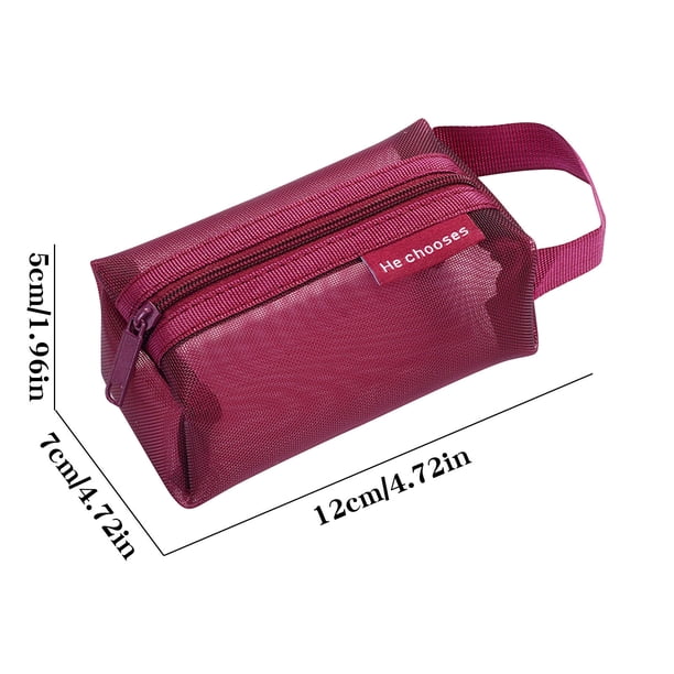 Yhmxh Organizadores y almacenamiento Cartera de malla de nailon de gran capacidad, bolsa para llaves, tarjetas, dinero, bolsa de almacenamiento transparente Almacenamiento de ducha