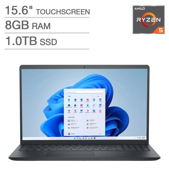 Open Box - Dell Inspiron 15 3535 A616BLK 15.6" Touchscreen Laptop - Black (AMD Ryzen 5 7530U / 8 GB RAM / 1 TB SSD / Windows 11 Home)