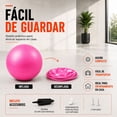 thumbnail image 4 of Pelota Pilates Yoga + Bomba Manual Centurfit  Rosa 60 Cm Fitness, 4 of 8