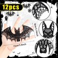 thumbnail image 3 of Halloween Bats Decoration Lace Bat 3D Scary Bat Decor Room Decor Realistic Props for Halloween Window Indoor Outdoor Party Supplies(12 Pieces,Black), 3 of 7