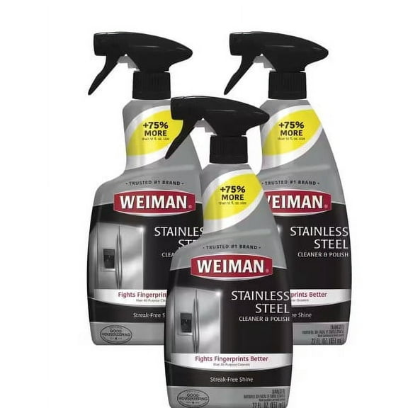 Weiman 22 oz. Stainless Steel Cleaner and Polish Spray (3-Pack)