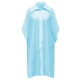 thumbnail image 5 of Plus Size Swim Suit Coverup for Women 3/4 Sleeve Beachwear Bikini Coverups Button Down Oversized Cover Up Shirt Blue, One Size, 5 of 5