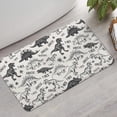 thumbnail image 2 of Dinosaurs Jurassic Text Pattern Bathroom Rugs Mat,Non Slip Microfiber Bathroom Rug,Rubber Backing,Soft Bathroom Mats for Bathroom Floor,Tub and Shower,17x30in(43x75cm), 2 of 5