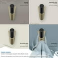 thumbnail image 6 of Amerock Acclivity Contemporary Single Prong Golden Champagne/Matte Black Wall Hook, 6 of 9