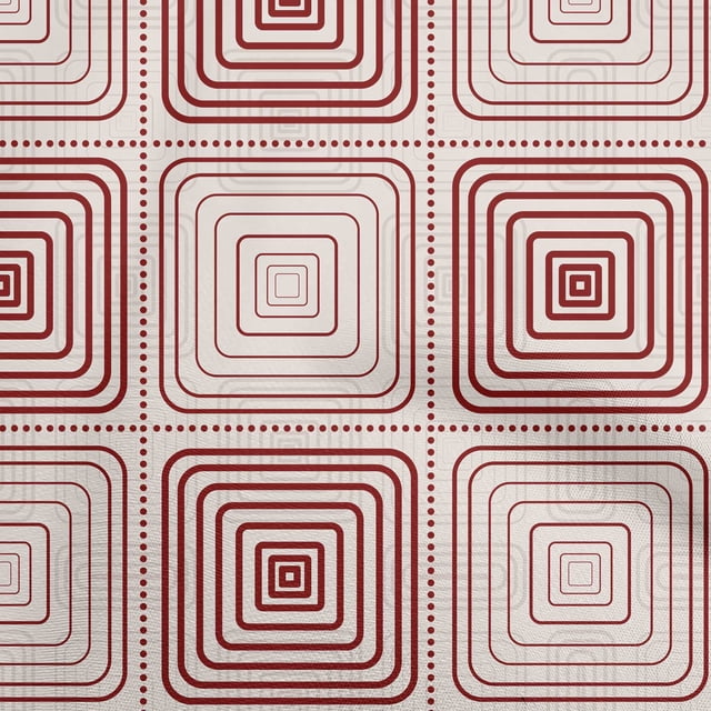 oneOone Viscose Chiffon Brown Fabric Geometric Craft Projects Decor Fabric Printed By The Yard 42 Inch Wide