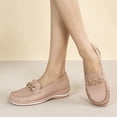 thumbnail image 2 of Mepaouo Leather Loafers for Women Comfort Slip on Dressy Shoes Arch Support Nurse Work Walking Flats, 2 of 8