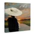 thumbnail image 3 of Stupell Industries Fashionable Woman Watching Sunset People Painting Wrapped Canvas Canvas Art Print Wall Art, 17 x 17, 3 of 7