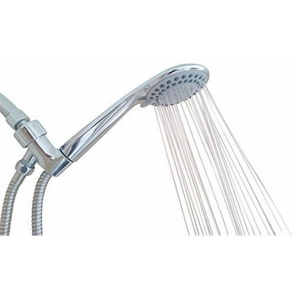 Shower Head - Handheld Rainfall High Pressure and Flow with Removable Water Restrictor - Powerful Detachable Hand Held Chrome ShowerHead for Best Rain Massage and Relaxation