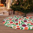 thumbnail image 6 of Yiaed Vegetables Print Christmas Tree Skirt , Tree SkirtsTree Mat for Christmas Winter Holiday Indoor Decorations-48", 6 of 7
