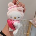 thumbnail image 1 of LLavero de Hello Kitty Sanrio Melody Kuromi, llaveros de felpa, colgante de pompón Cinnamoroll, Purin, juguetes para niños, regalos, 1 of 5