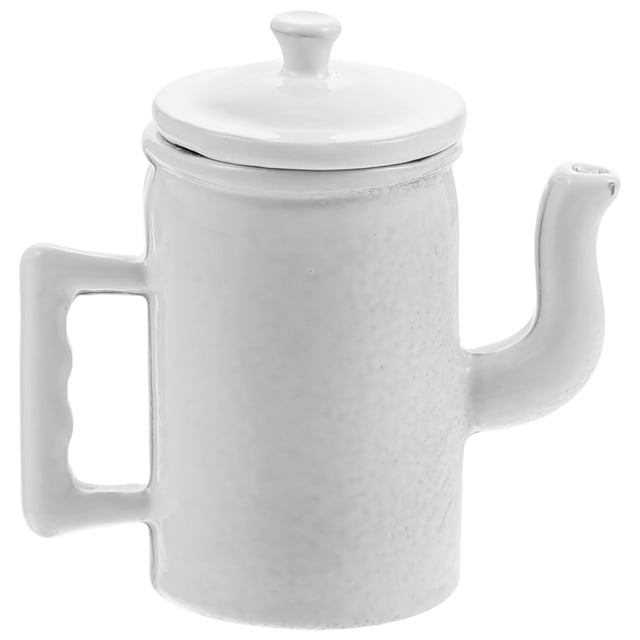 Miniatura de olla de agua, modelo de mini cafetera, accesorio para casa de muñecas, mini cafetera para decoración