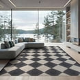 thumbnail image 2 of ODIKA 8'x10' Washable Area Rug Checkered Geometric Tonal Mosaic Layout Entry Music Long Entryway for King Size Bedroom Under Bed, Master Suite, Non-Shedding, Easy Care, 2 of 7